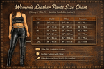 Women’s Pull-On Leather Pants – High Waisted Flare Pant with Pockets